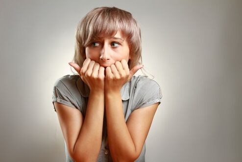 The girl is thinking about removing parasites from her body